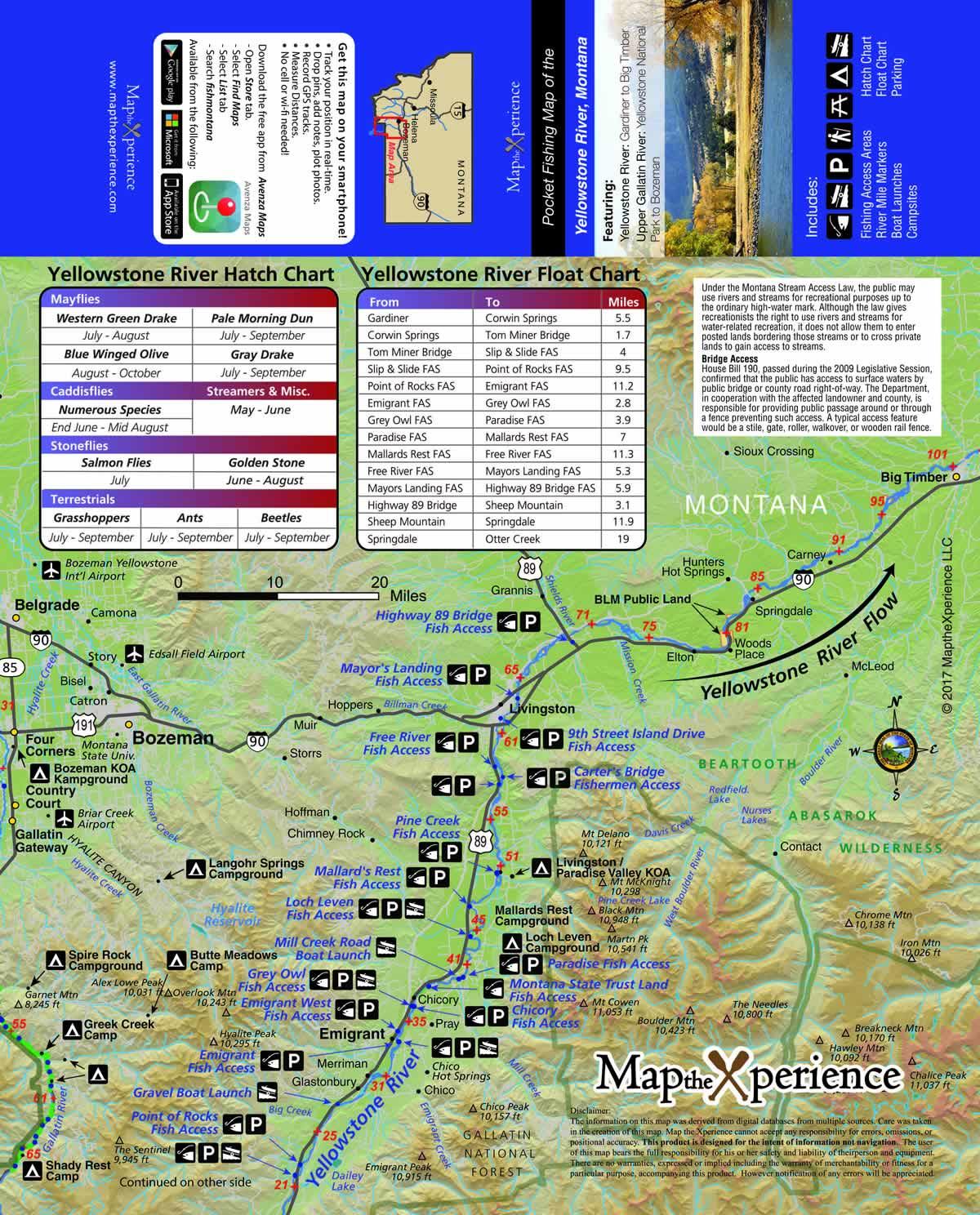 Map the Xperience Yellowstone River/Upper Gallatin River (MT) Map